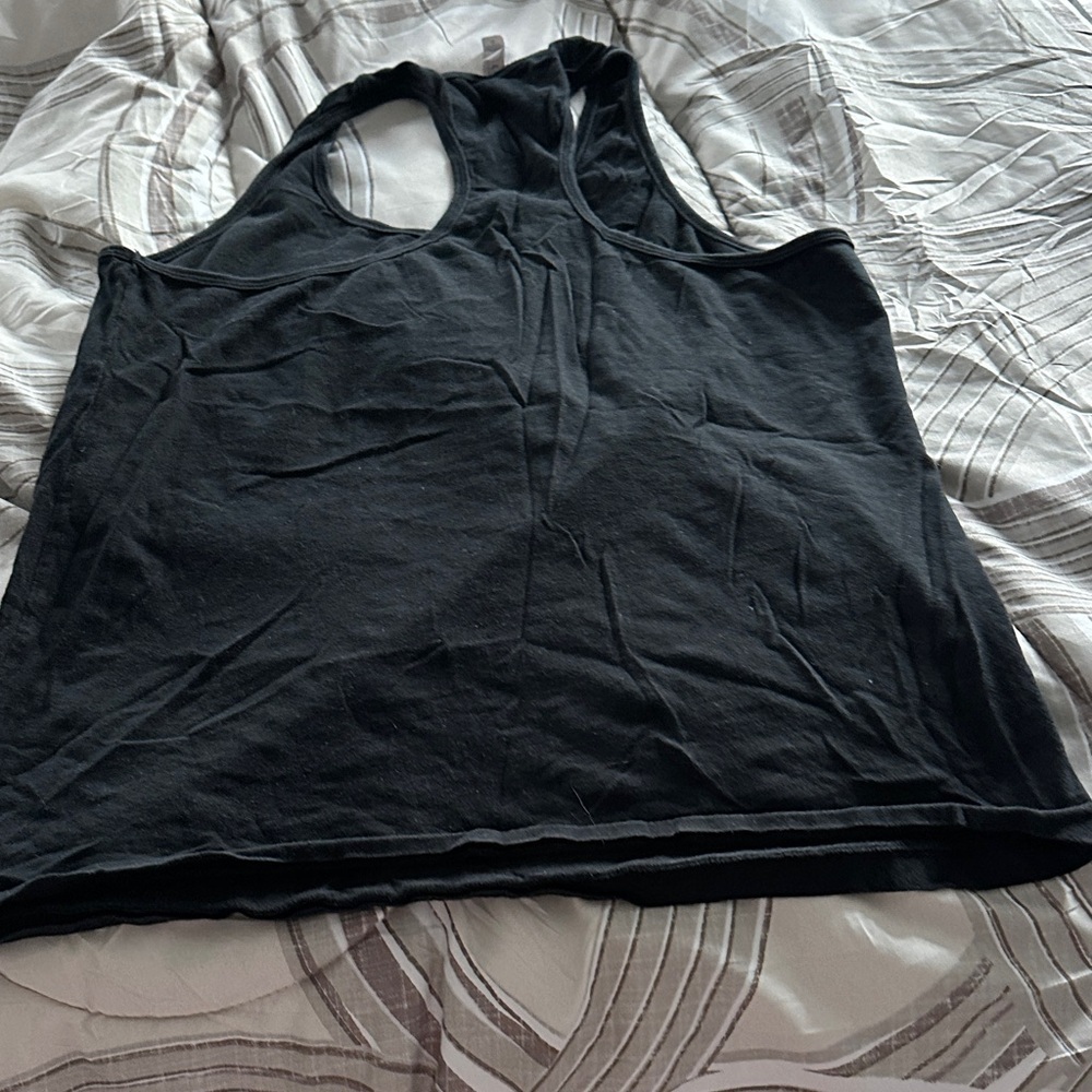Bella Canvas Black Tank Top with White Text - Picture 2 of 2